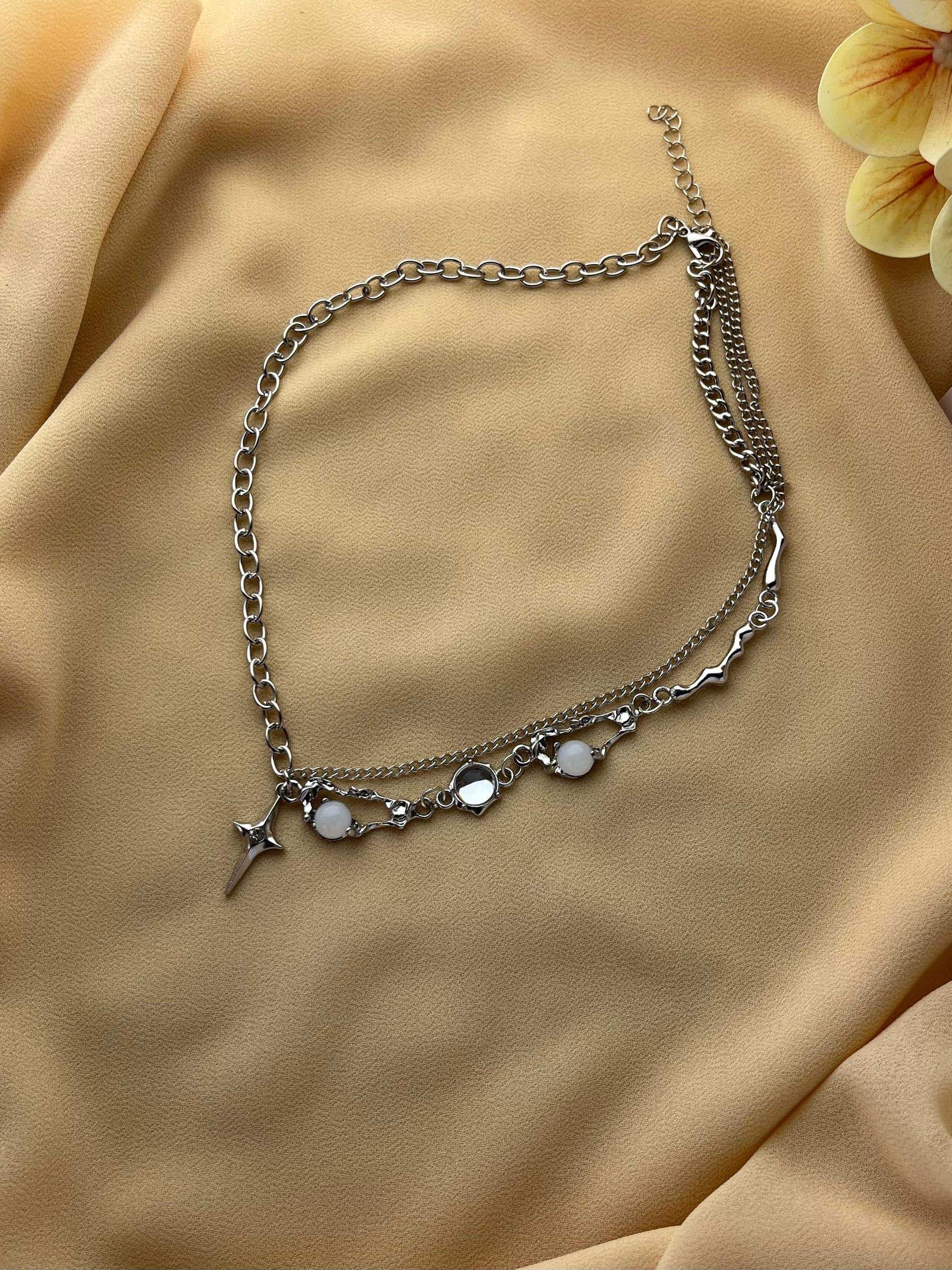 Eternal Celestial Starburst Silver Pendant Necklace thumbnail 2