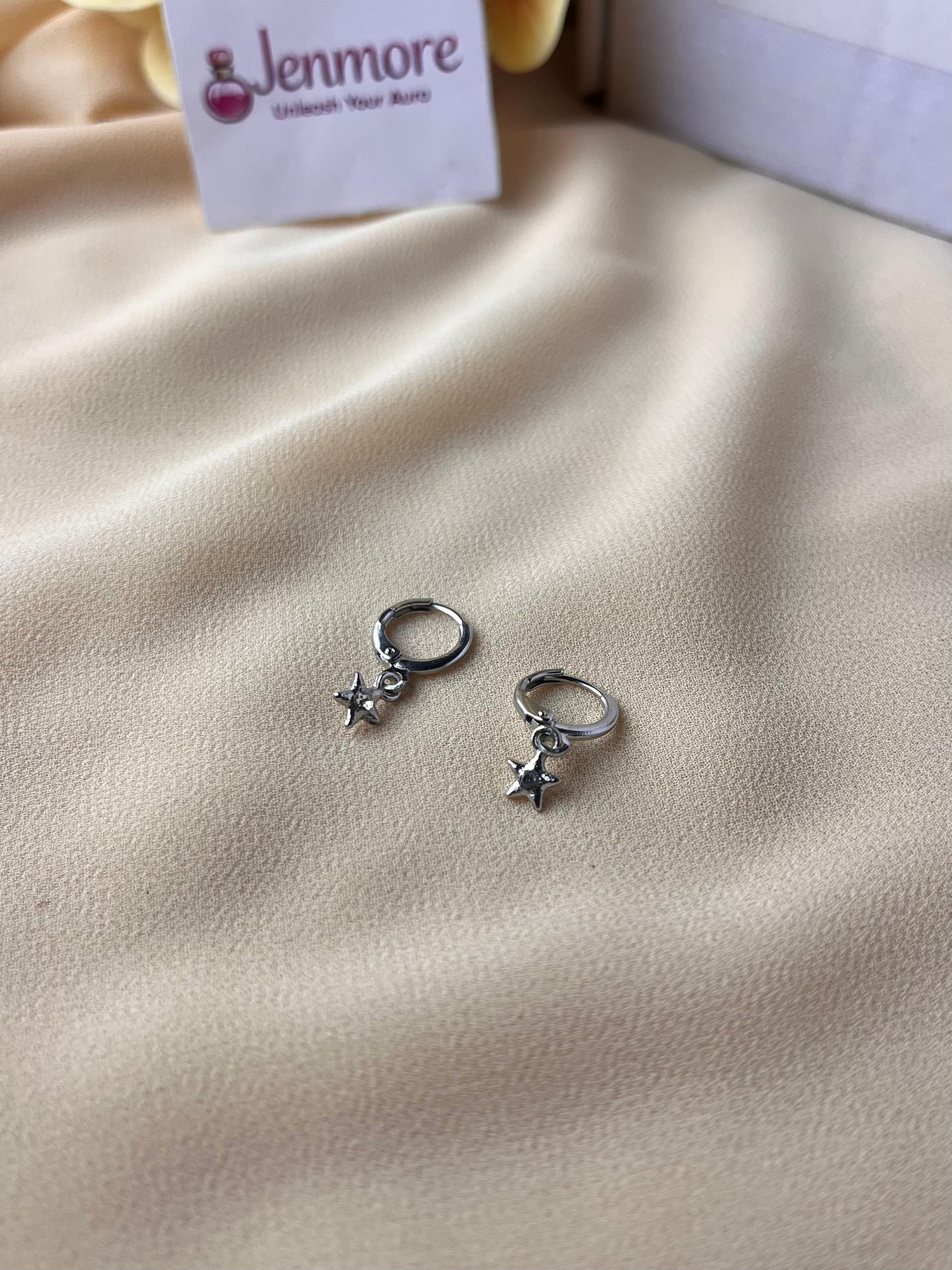 Jenmore Twilight Starburst Crystal Drop Hoop Earrings thumbnail 2