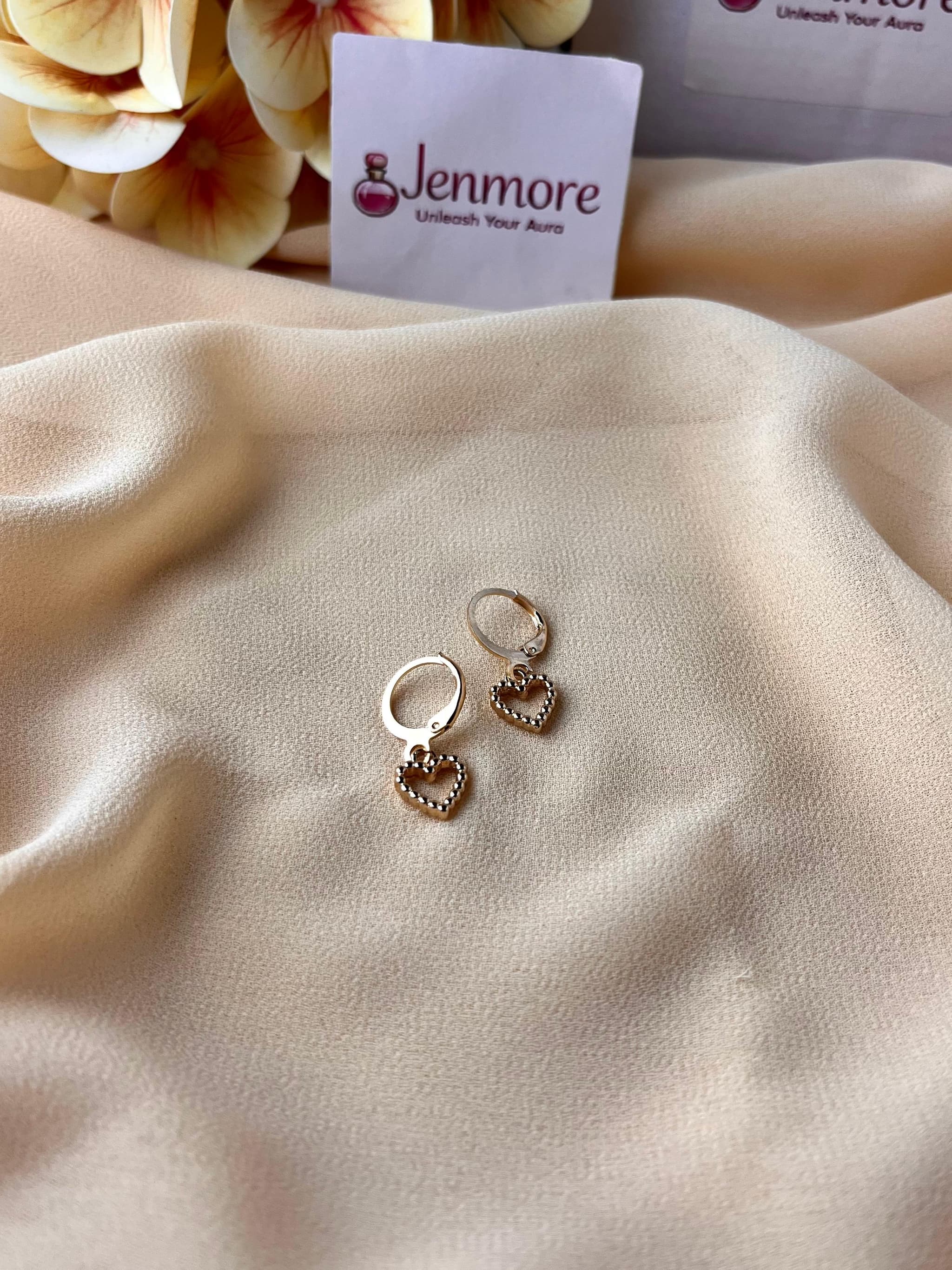 Jenmore Petite Beaded Heart Leverback Drop Earrings thumbnail 2