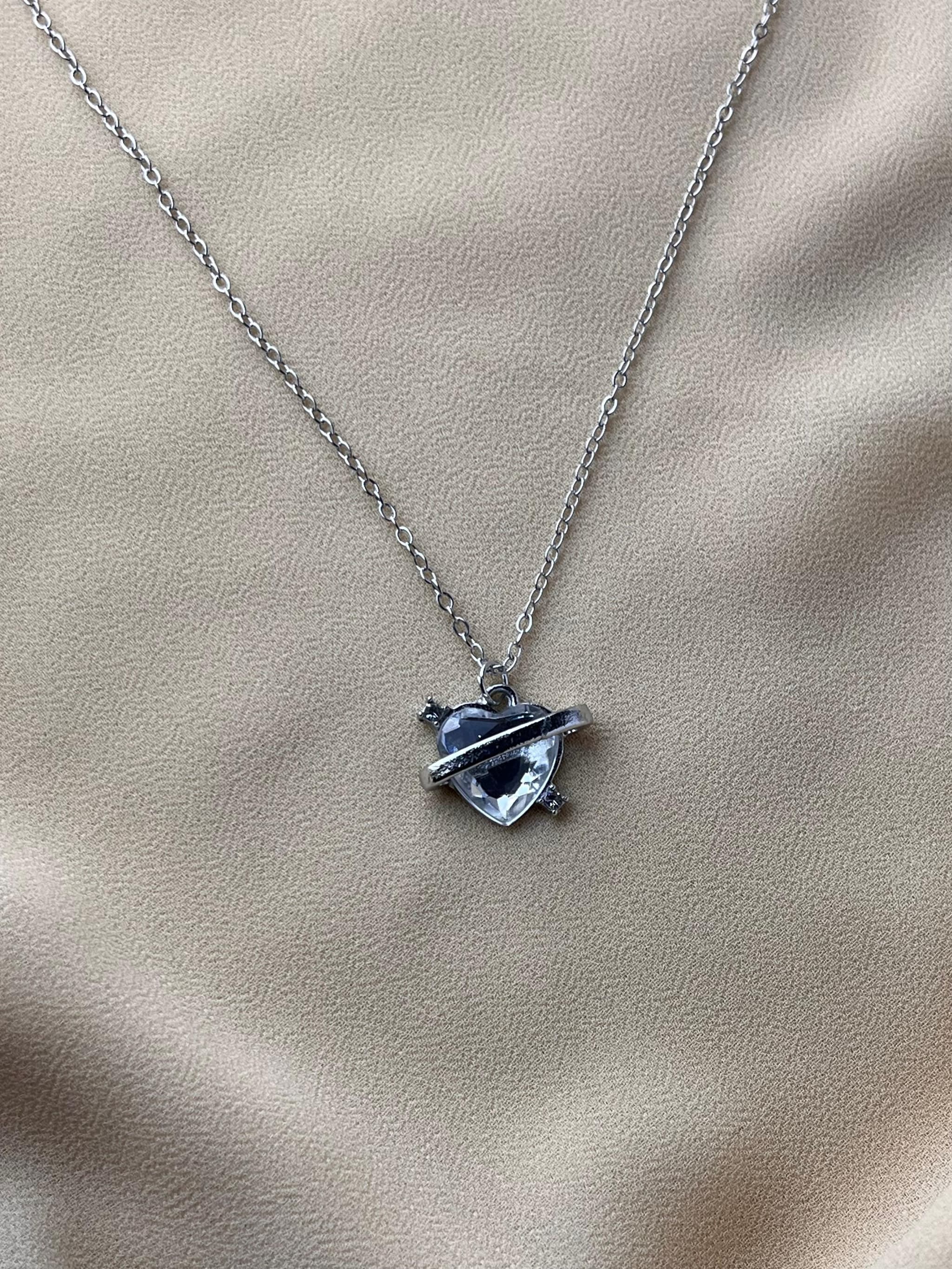 Jenmore Cyber Heart Liquid Metal Necklace