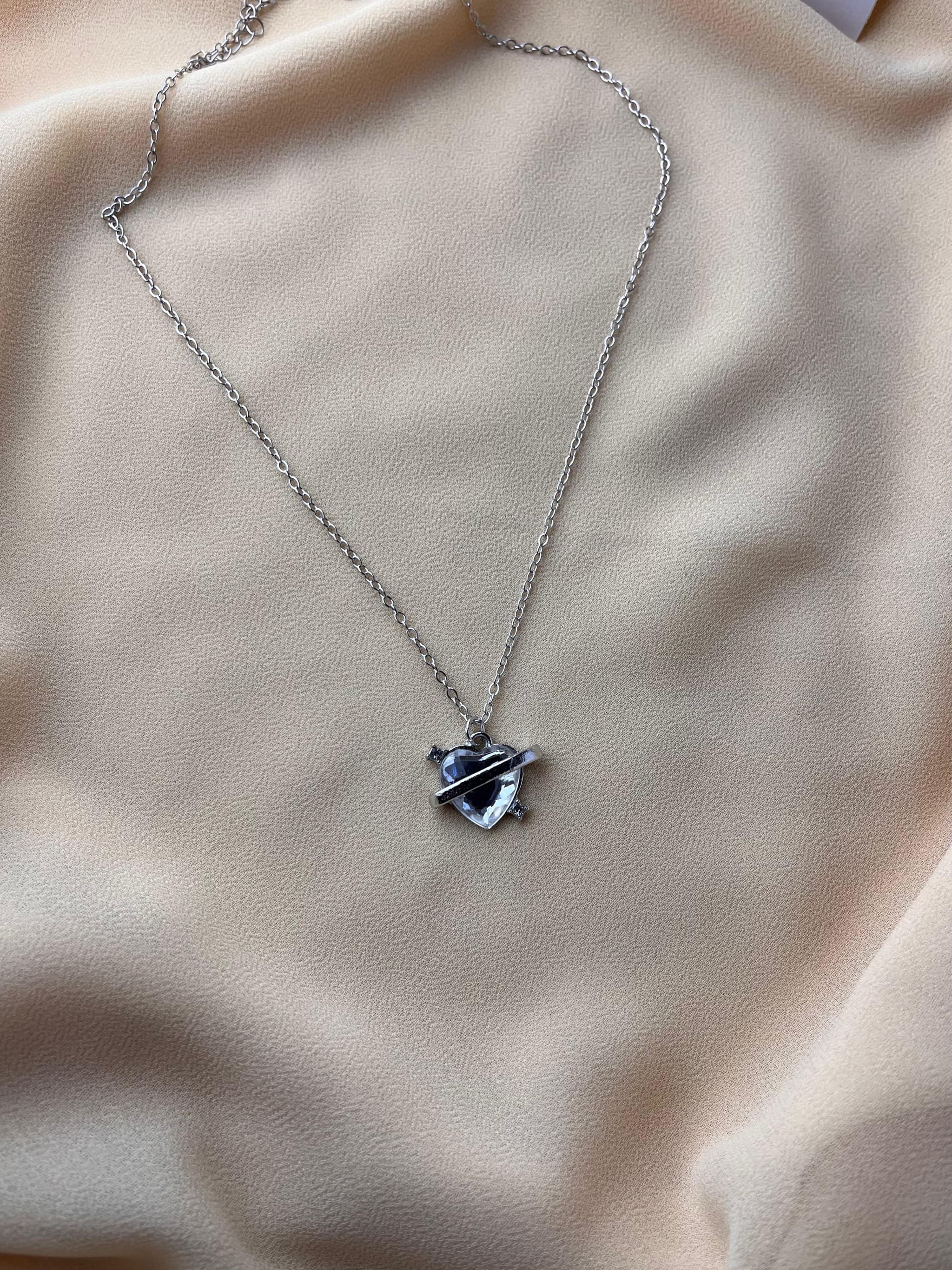 Jenmore Cyber Heart Liquid Metal Necklace thumbnail 2