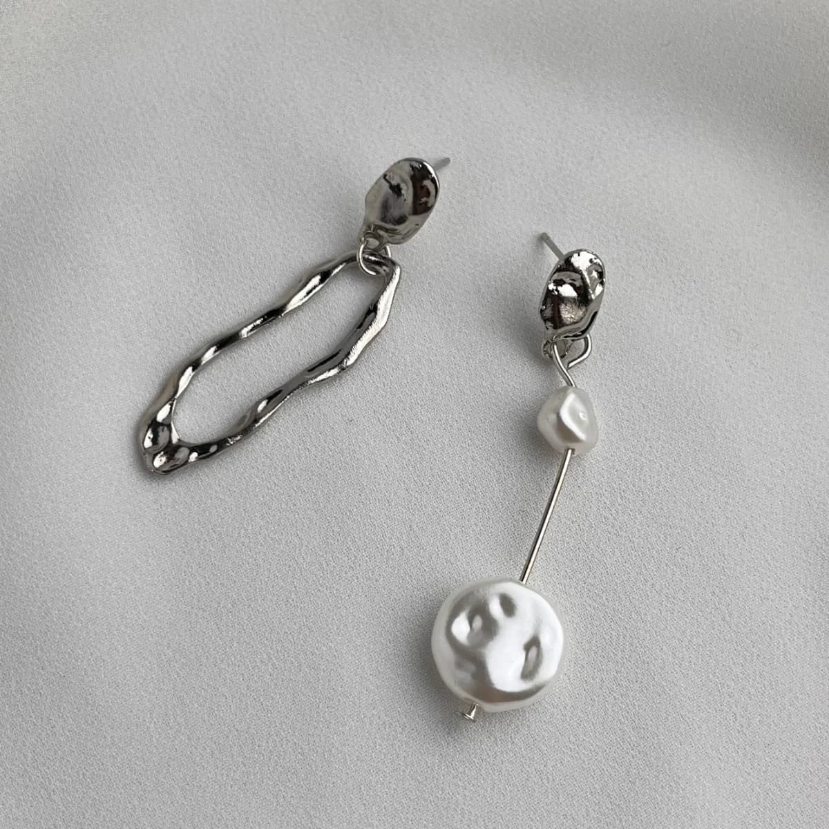 Jenmore Abstract Horizon Asymmetrical Earrings — view 2