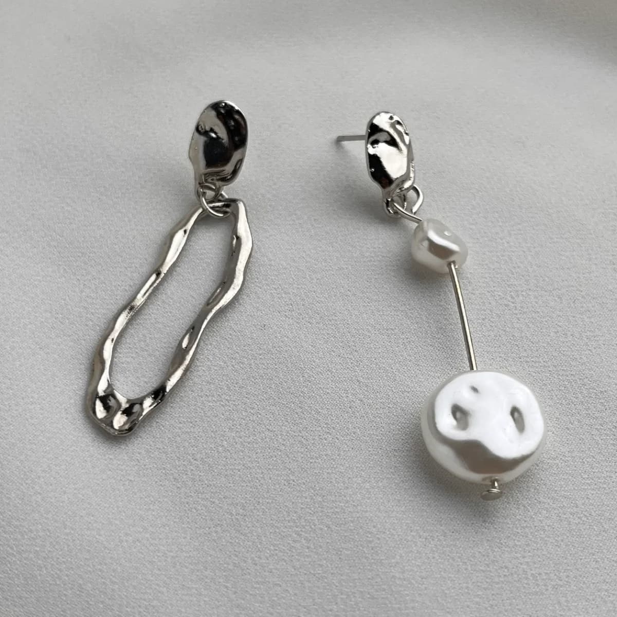 Jenmore Abstract Horizon Asymmetrical Earrings — view 3