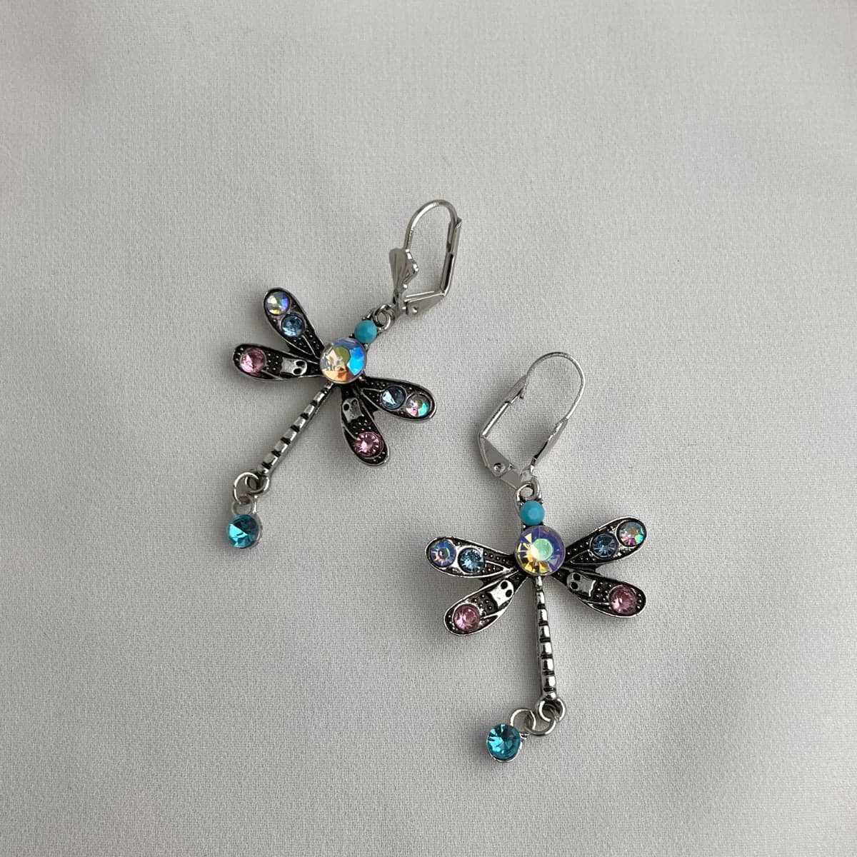 Jenmore Ethereal Meadow Iridescent Dragonfly Earrings — view 3