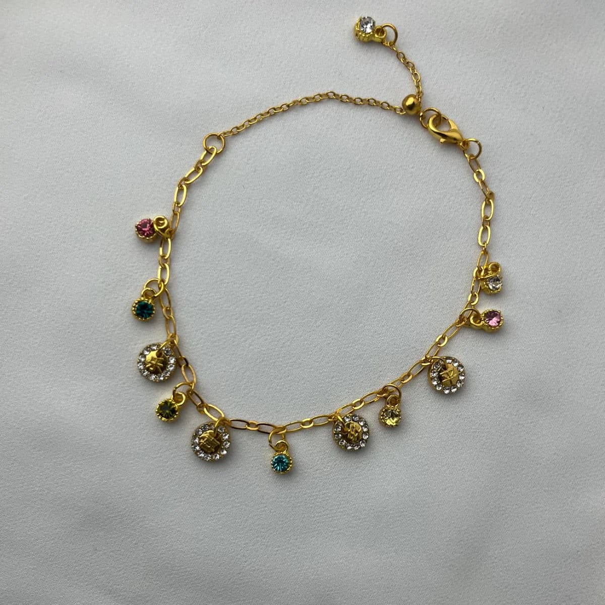 Jenmore Carousel Coin Rainbow Charm Bracelet